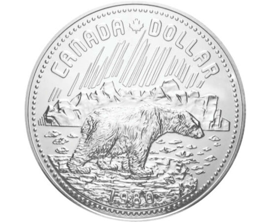 Regele Nordului, 1 dolar, argint, Canada, 1980