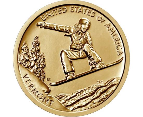 1 dolar, Snowboarder, cupru, nichel, 8,1 g, SUA, 2022