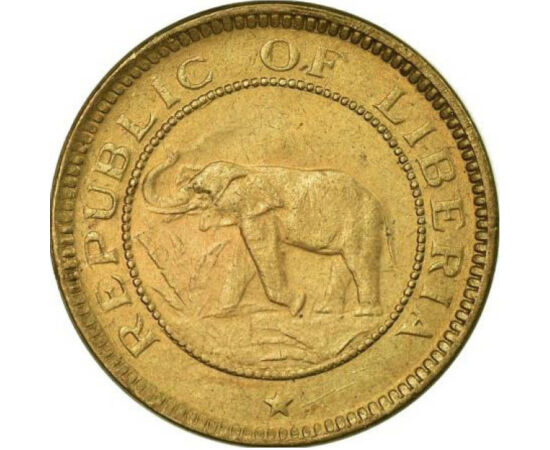 1/2 cenţi, Palmier, , , alamă, 2,42 g, Liberia, 1937