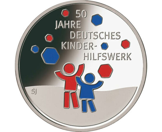 20 euro, Copii, cu modele hexagonale, argint de 925/1000, 18 g, Germania, 2022