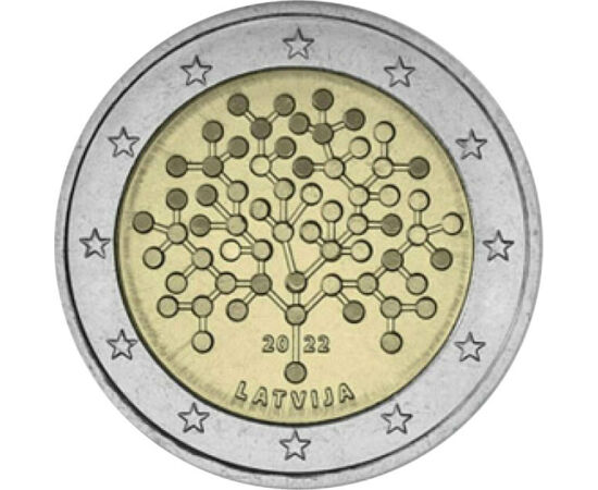 2 euro, Pomul averii, , cupru, nichel, 8,52 g, Letonia, 2022