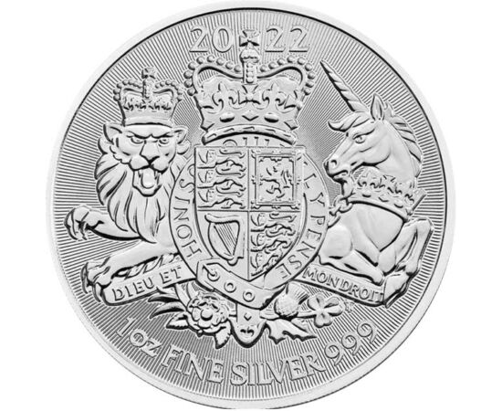 2 lire, Stemă, greutate, , argint de 999/1000, 31,1 g, Marea Britanie, 2022