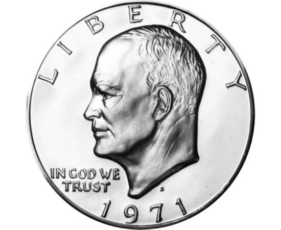  1 dolar, Eisenhower, 1971-74,argint, SUA