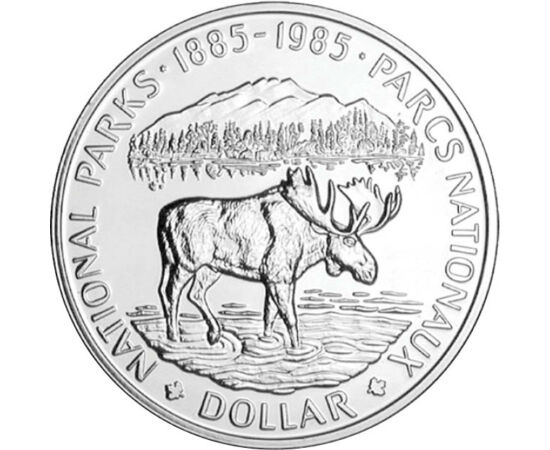  1 dolar, "Karibu", Ag., 1985, Canada