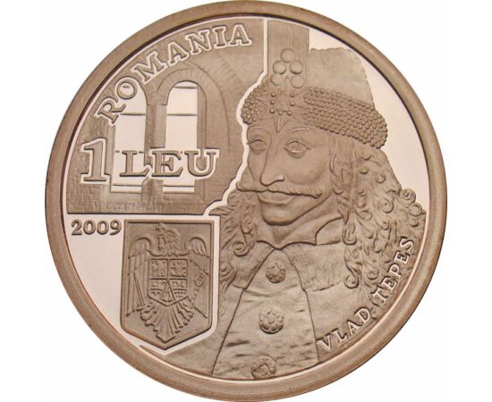  1 leu, Vlad Ţepeş, Buc. 550 ani,2009, România