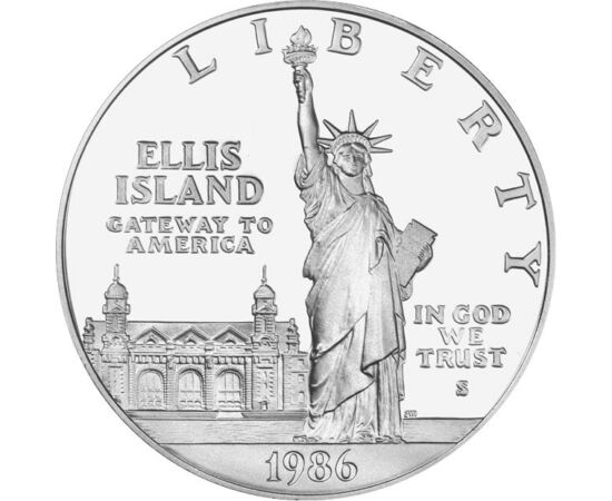  1 dolar, Statuia Libertăţii,Ag,1986, SUA