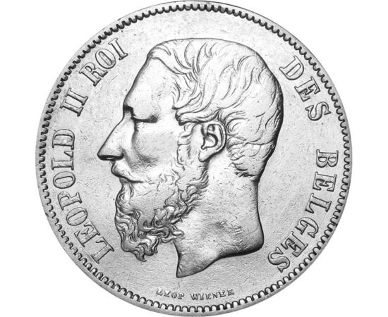 5 franci, Leopold II, 1867-1878, Belgia