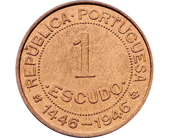  1 escudo,Descoperire 500ani,1946, Guineea-Bissau