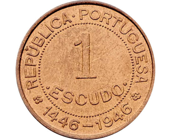  1 escudo,Descoperire 500ani,1946, Guineea-Bissau