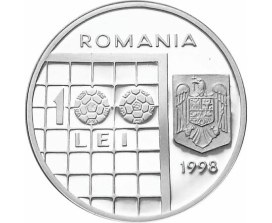  100 lei, CM Fotbal, Franţa, Ag, 1998, România