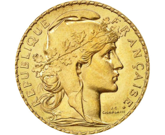  20 franci, Marianne, aur,1901-1914, Franţa