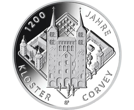 20 euro, Abaţia Corvey, argint de 925/1000, 18 g, Germania, 2022