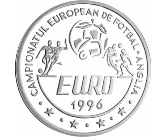  100 lei,CE Fotbal Anglia,Argint,1996, România