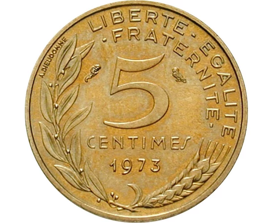  5 cenţi 1966-2001 Franţa