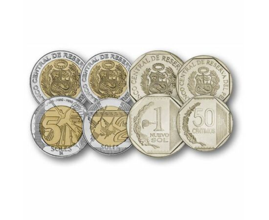 1, 5, 10, 20, 50 centimo, 1, 2, 5 sole, ,  , 0, Peru, 2001-2020