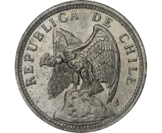 1 peso, Condorul andin, cupru, nichel, 10 g, Chile, 1933