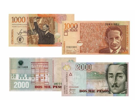 1000, 2000, 5000, 10000 peso, ,  , 0, Columbia, 2011-2014