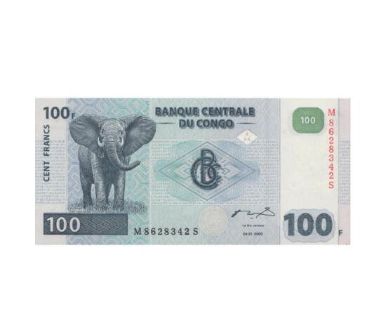 100 franci, ,  , 0, Congo, 2000