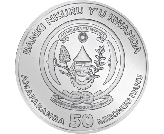 50 franci Stemă  argint de 999/1000 311 g Ruanda 2023