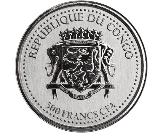 500 franci Stemă  argint de 999/1000 311 g Congo 2022