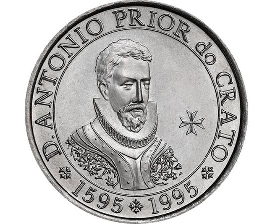 100 escudo, Portretul lui Anton I, , cupru, nichel, 15 g, Portugalia, 1995