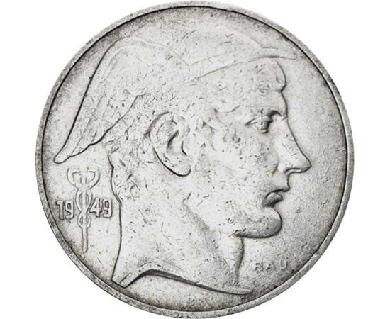  20 franci, Mercur, Ag, 1949-55, Belgia