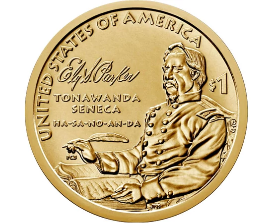 1 dolar, Ely S. Parker, , cupru, nichel, 8,1 g, SUA, 2022
