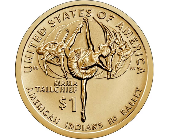 1 dolar, Mari Tallchief, , cupru, nichel, 8,1 g, SUA, 2023