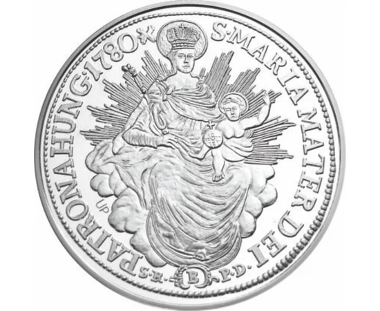 Talerul de argint al Mariei Terezia, replică pl. cu aur şi argint,1780