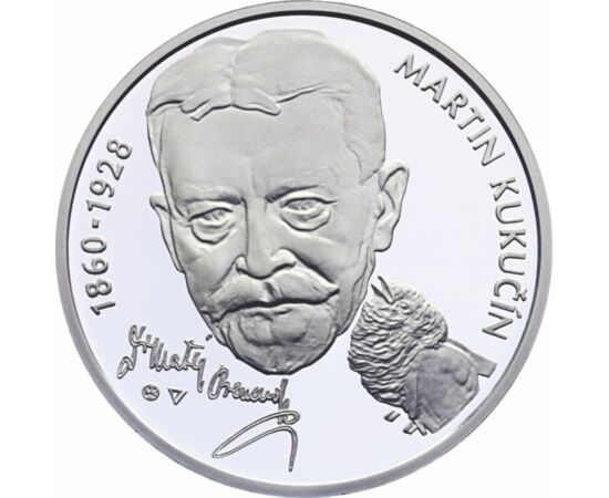  10 euro,Martin Kukučín,Ag,proof,2010, Slovacia