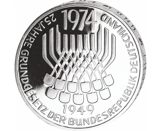 16 x 5 mărci  argint de 625/1000  Germania  1970-1979