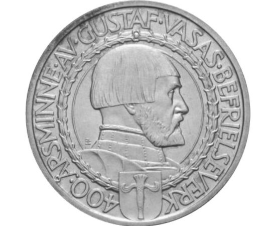  2 coroane, Independenţă, Ag, 1921, Suedia