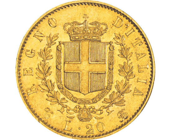  20 lire,aur, Victor Emanuel,1861-78, Italia