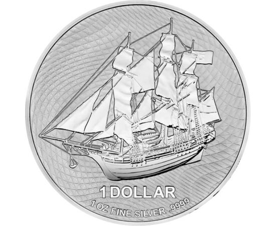 1 dolar, Corabia Bounty, val. nominală, greutate, argint de 999/1000, 31,1 g, Insulele Cook, 2009-2020