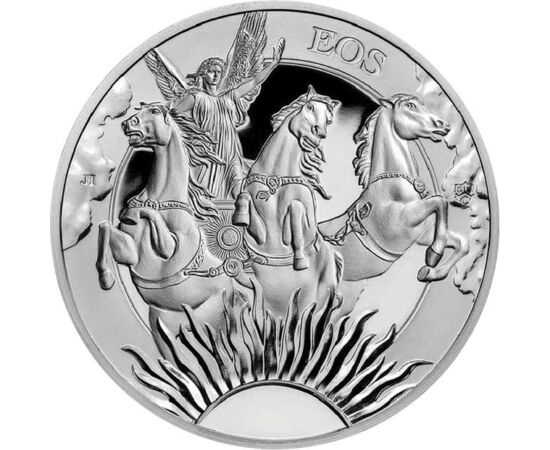 1 liră, Eos pe o trăsură, reprezentare soare, argint de 999/1000, 31,1 g, Insula Sfânta Elena, 2023