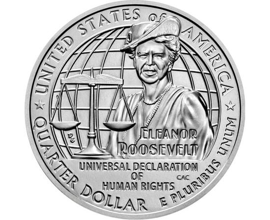 25 cenţi, Eleanor Roosevelt, , cupru, nichel, 5,67 g, SUA, 2023