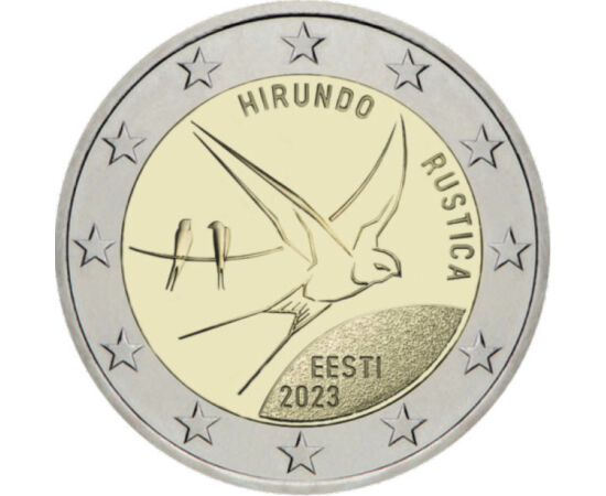 2 euro, Rândunica, , cupru, nichel, 8,5 g, Estonia, 2023