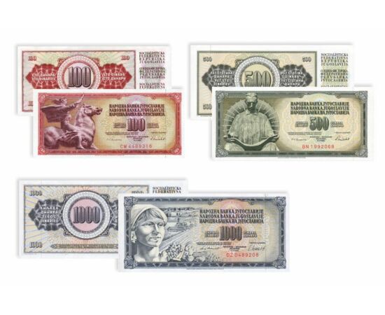 5, 10, 20, 50, 100, 500, 1000 dinari, ,  , 0, Iugoslavia, 1968-1986