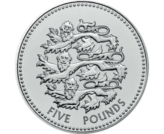5 lire, „Cei Trei Lei”, , cupru, nichel, 28,28 g, Marea Britanie, 2023