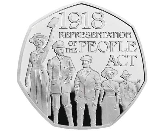 50 pence, Oameni, inscripţii, 2018, Marea Britanie