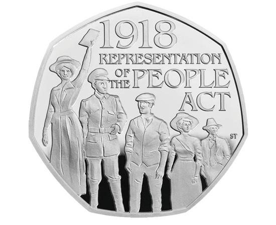  50 pence, Oameni, inscripţii, 2018, Marea Britanie