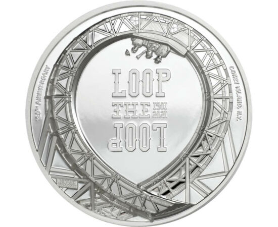  5 dolari, Loop the Loop, Ag,2021, Insulele Cook