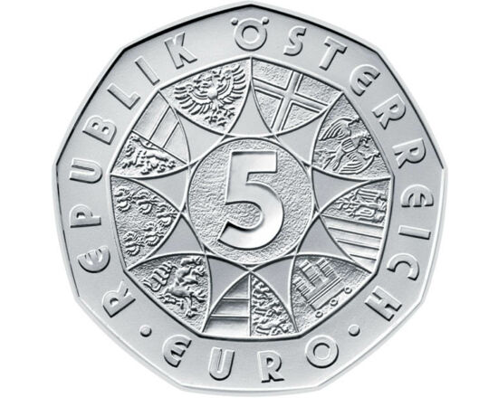  5 euro, Anul pădurilor, argint, 2011, Austria