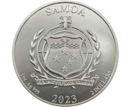 2 dolari Stemă   argint de 999/1000 311 g Samoa 2023