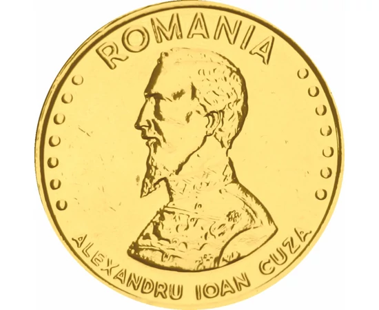  50 lei, A. I. Cuza, 1991-1996, aurit, România
