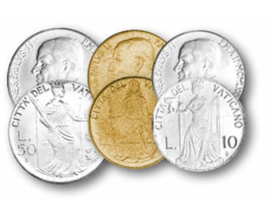 10, 20, 50, 100, 200 lire, ,  , 0, Vatican, 1980
