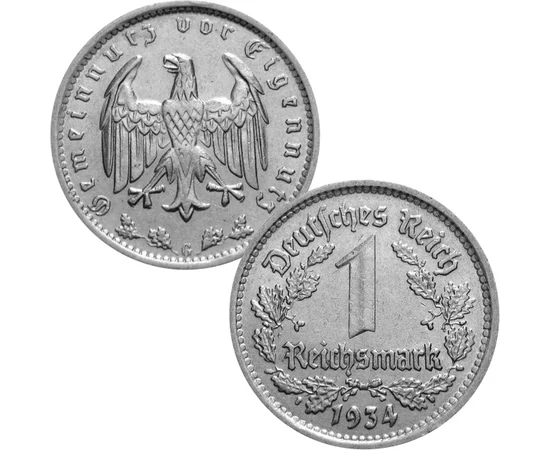 2x1 2 2x5 2x10 2x50 pfennig 1 2 5 mărci  Al Treilea Reich 1933-1945