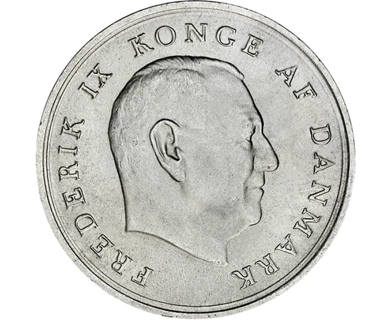 10 coroane Frederik al IX-lea argint de 800/1000 205 g Danemarca 1967
