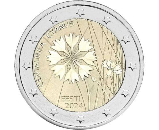 2 euro, Albăstreaua, cupru, nichel, 8,5 g, Estonia, 2024