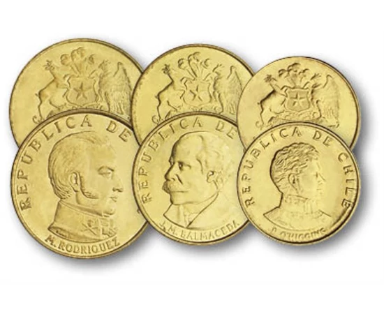 10, 20, 50 centesimo, 1, 5 escudo, ,  , 0, Chile, 1971-1972